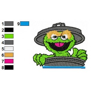 Sesame Street Grouch 09 Embroidery Design